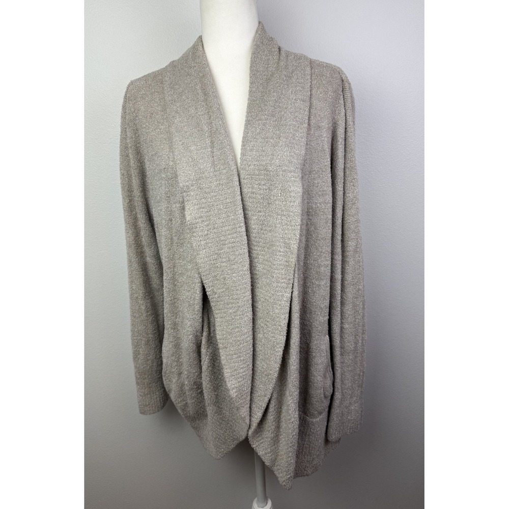 Barefoot Dreams CozyChic Lite Cardigan Women L/XL Open Front Cozycore